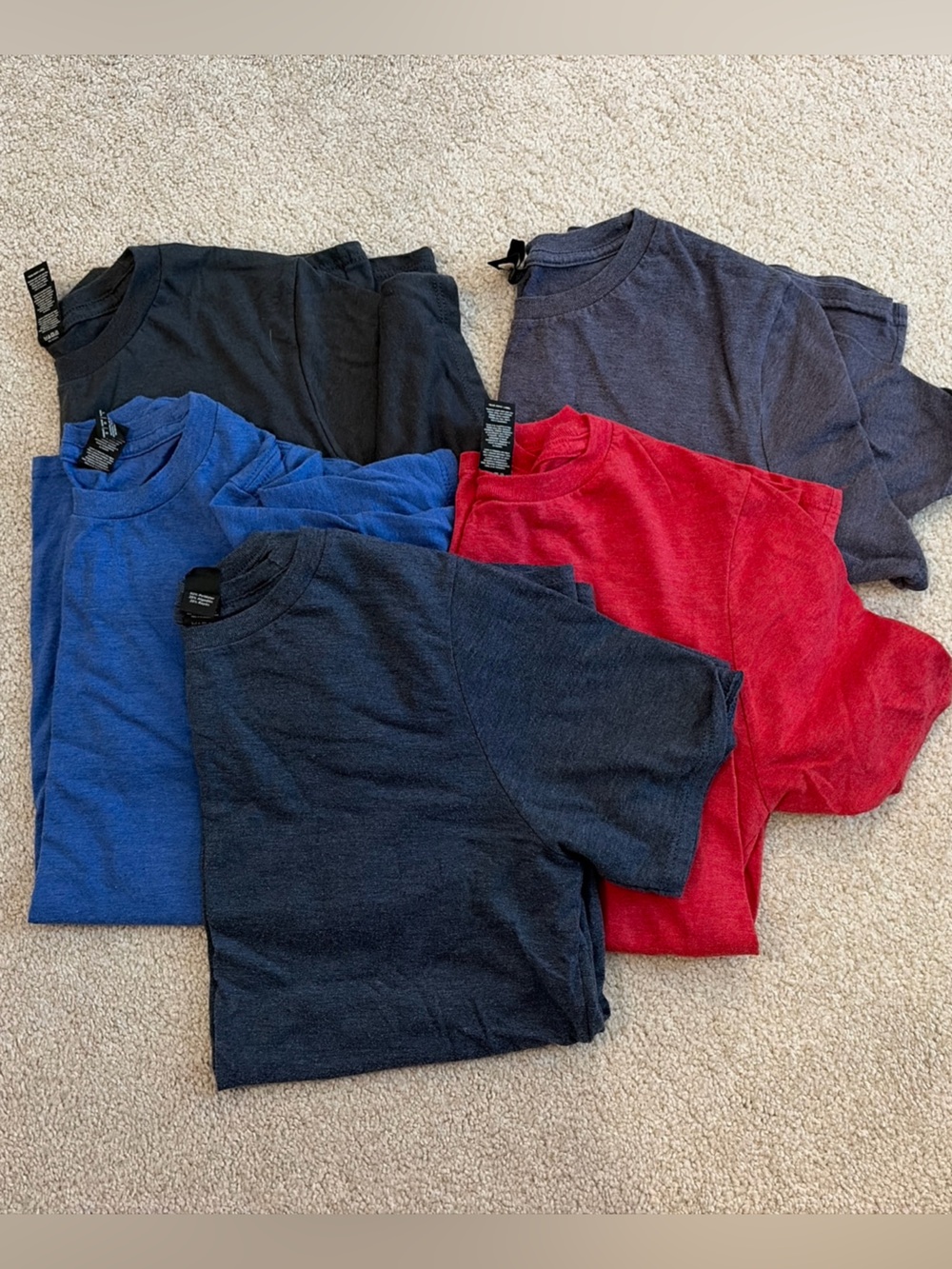 Lot of 5 District Perfect Tees Youth Large Crewneck Tees